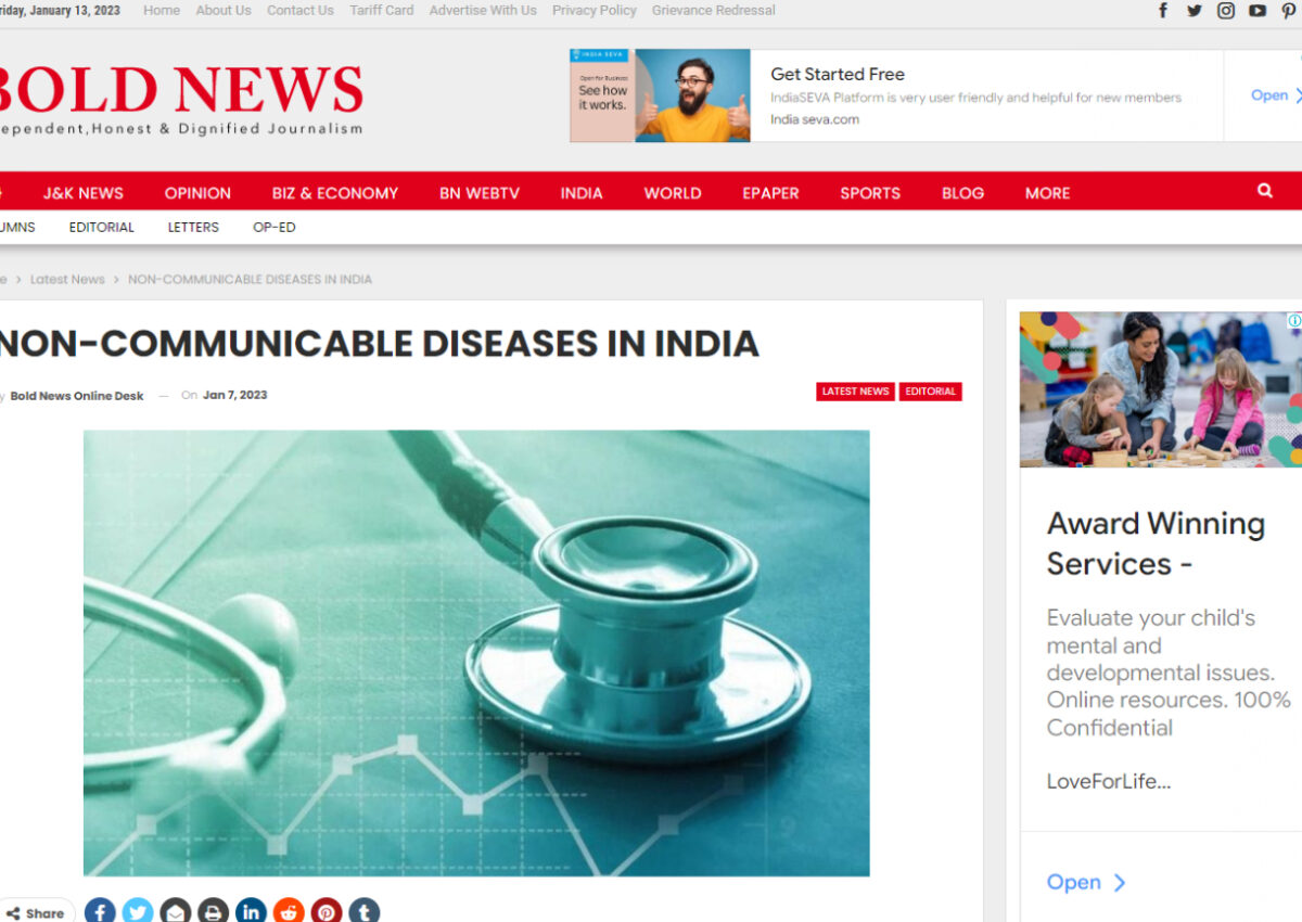 Non Communicable Diseases in India
